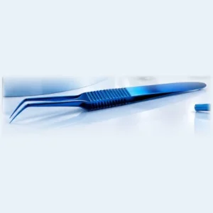 Curved fine-tip graft handling forceps